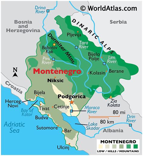 major cities in montenegro.